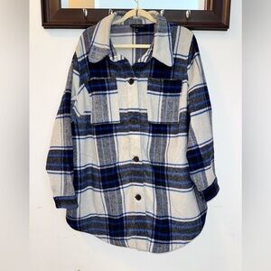 Lane Bryant Plaid Long Shacket Size 18/20